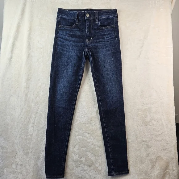 American Eagle Hi Rise Jegging Women’s 6 Regular Dark Wash Stretch Denim Jeans - Picture 1 of 11